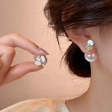 Luxury French Flower Pearl Stud Earring