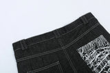 Embroidery Pockets Oversized Jorts