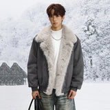 Stylish Single Breasted Loose Faux Fur Jacket
