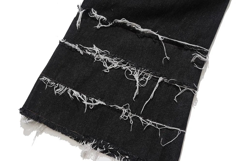 Elastic Waist Drawstring Camouflage Flare Jeans