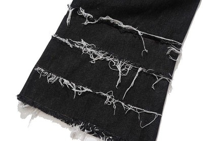 Elastic Waist Drawstring Camouflage Flare Jeans