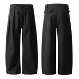 Knife Design Wide Leg Suit Pants