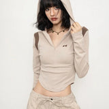 Retro Sports Casual Style Hooded T-Shirt