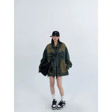 Trendy Retro Vintage Washed Denim Jacket