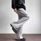 Solid Color Wide Leg Sweatpants