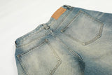 Vintage Distressed Ripped Wide Leg Jeans