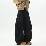 Streetwear High-Street Wide Leg Cargo Jeans