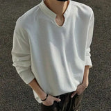Trendy Long Sleeve Simple T-shirt