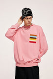 Oversized Rainbow Pocket Sweatshirts