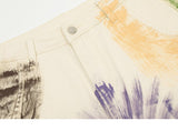 Graffiti Oil Painting Graphic Denim Pants