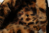 Thick Tiger Print Fur Collar Parka Padded Jacket