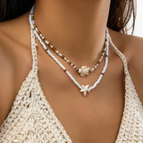 Turtle & Beaded Two-Pack Necklace Set