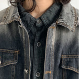 High-Quality Vintage Washed Denim Jacket