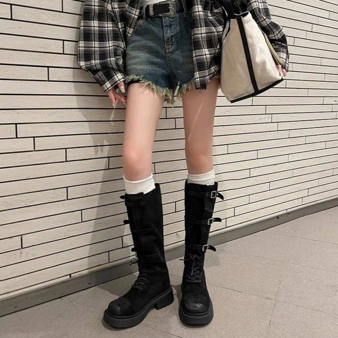 Vintage Classic Y2K Style Knee-High Boot