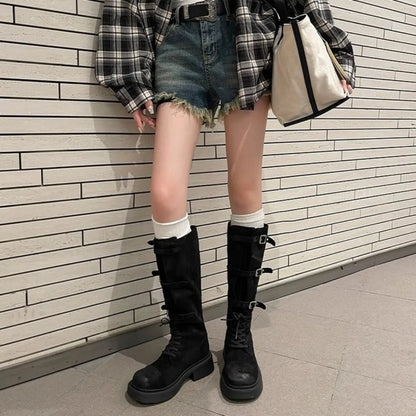 Vintage Classic Y2K Style Knee-High Boot