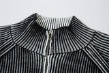 Men Stylish Knitted Hip Hop Striped Sweatshirt