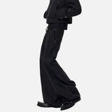 Effortless Solid Color Wide Leg Casual Pants