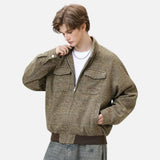 Streetwear Plaid Houndstooth Loose Jacket