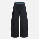 Effortless Plaid Double Waisted Baggy Sweatpants