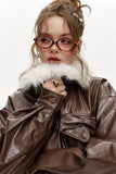 Elevated Comfort Plush Warm Winter Leather Jacket