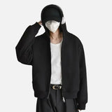 Y2K Solid Color Hooded Double Ended Zipper Sweatshirt