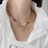 Elegant French Retro Stone Bead Necklace