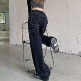 Y2K Starry Patchwork Wide Leg Jeans