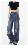 Women Cool Vintage Hip Hop Ripped Jeans