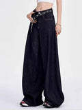 Premium Streetwear High Waist Wide Leg Jeans