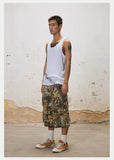 Vintage Leaf Camouflage Casual Summer Jorts