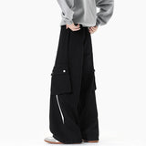 Drawstring Retro Elastic Cargo Jeans
