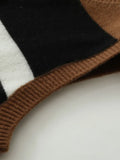 Striped Multicolor Cashmere Sleeveless Cardigan