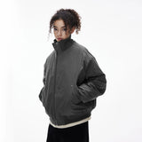 Cleanfit Deconstructed Stand Collar Bomber Jacket