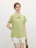 Women Classic Elegant Vintage Lapel Blouse Shirt