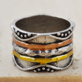 Geometric Irregular Punk Style Wide Face Rings