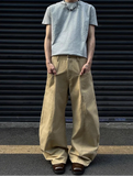 Vintage High Waist Khaki Cargo Jeans