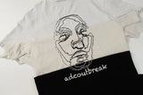 Faded Face Embroidery T-shirt
