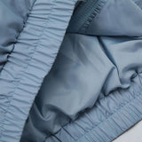 Pleated Heart Stand Collar Puffer Jacket