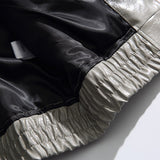 Gradient Turn-down Collar Leather Jacket