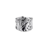 Silver Color Retro Poker Gothic Ring