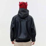 Oversized Embossed Letter Print Hoodie