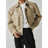 Men's Comfort Retro Versatile Oversized PU Leather Jacket