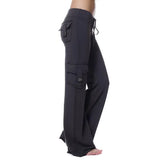 Women's Elastic Wide-leg Cargo Pants