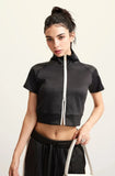Y2k Women's Zip-up Crop Top