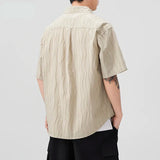 Casual Comfortable Solid Summer Button-Up Shirt