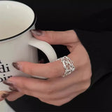 Aesthetic Creative Geometric Hollow Rings