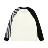 Retro Puppy O-Neck Collar Print Knitted Sweater