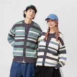 Casual Retro Cozy Striped Knitted Cardigan