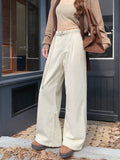Elegant Cool Corduroy Wide Leg Pants