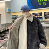 Streetwear Thick Winter Fleece Furr Denim Jacket